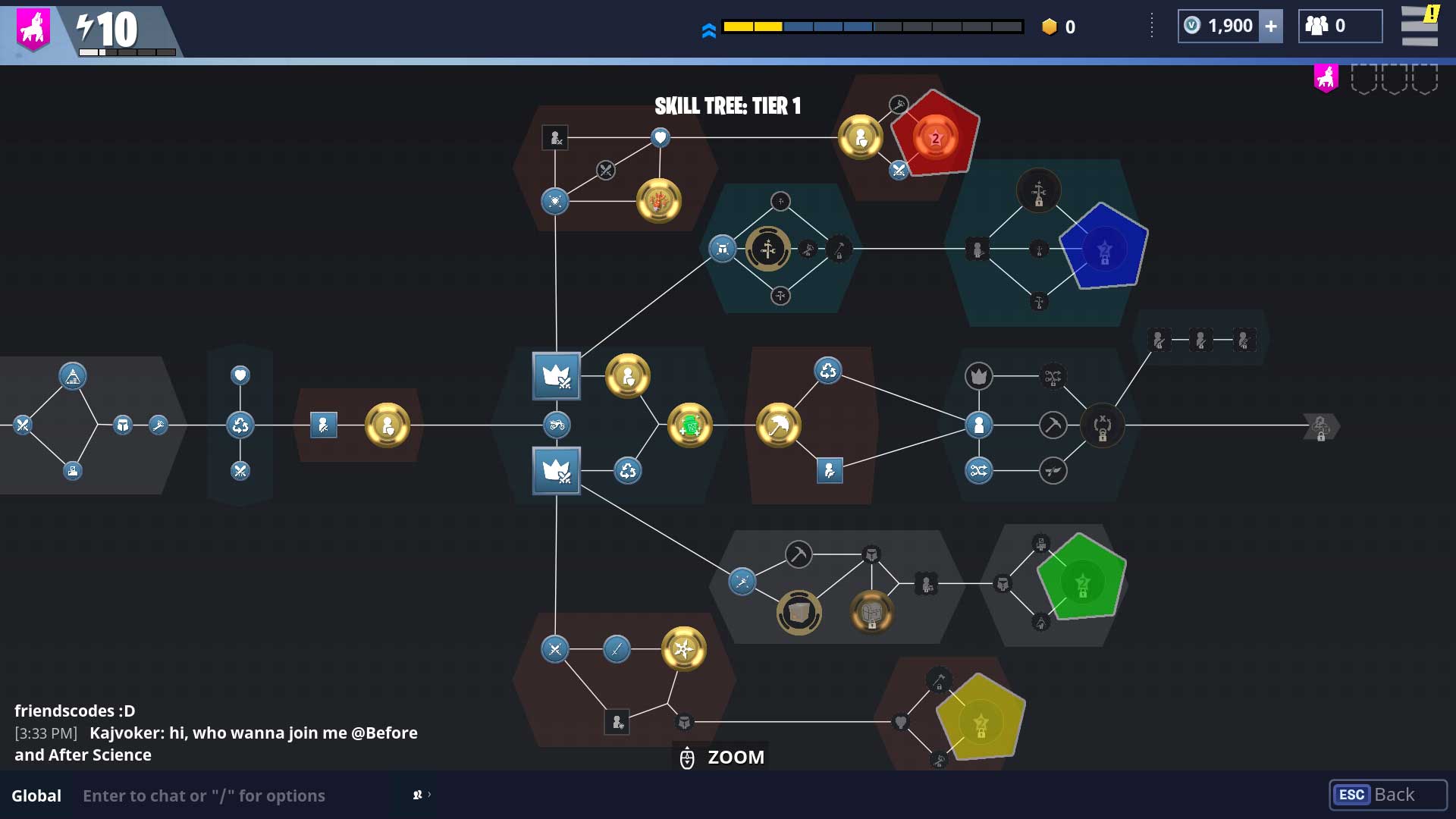 Fortnite Save the World Skill tree Battle Royale
