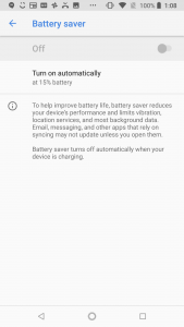 HMD Nokia 6.1 UI Battery Saver