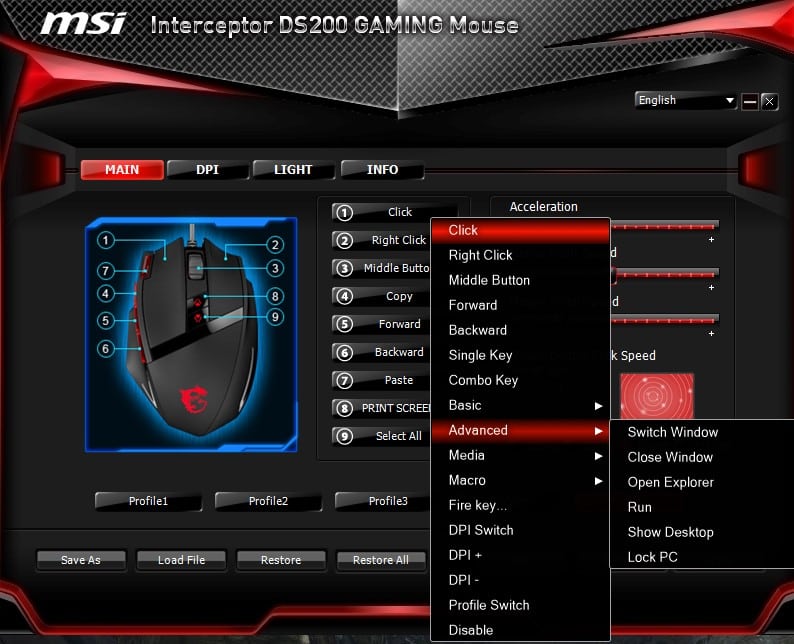 استعراض فأرة الألعاب MSI Interceptor DS200 استعراض فأرة الألعاب MSI Interceptor DS200