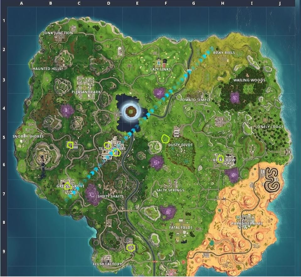 Fortnite-season-6-streetlight-spotlight-locations