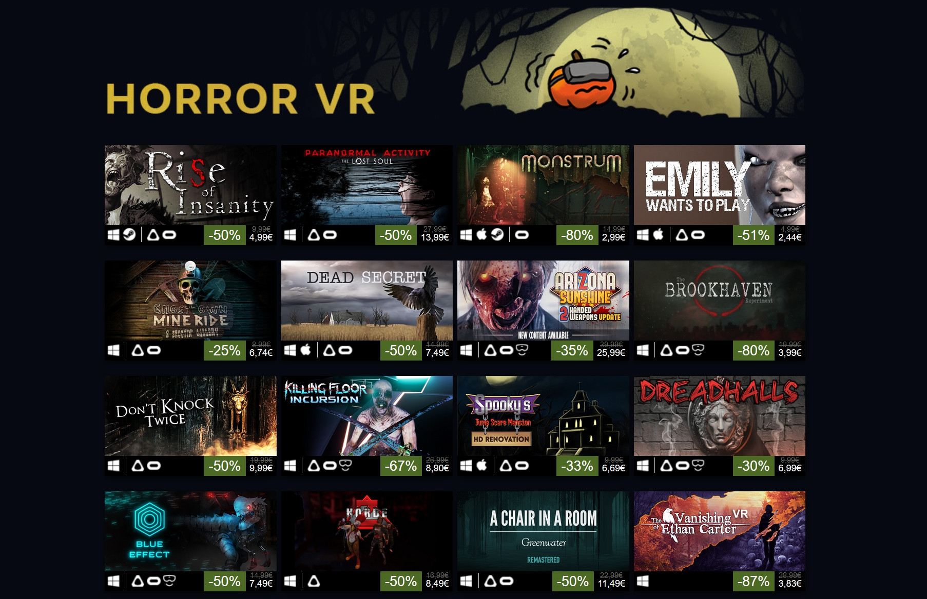 Steam Halloween sale