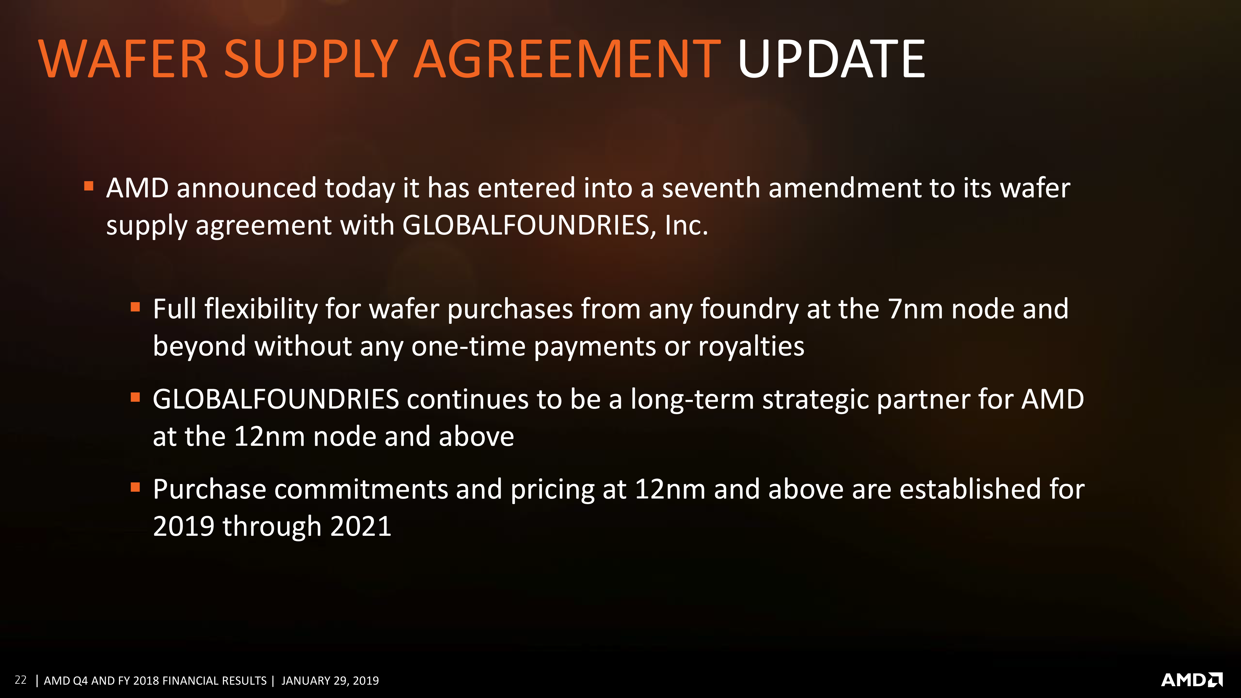 AMD Updates Wafer Supply Agreement with GlobalFoundries to Free Itself of "7nm Tax"