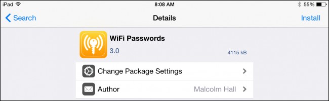تثبيت تطبيق WiFi Passwords