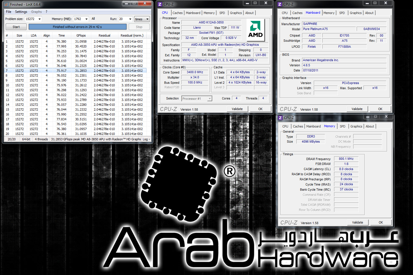 AMD A8-3850 Llano APU Review - Arabhardware
