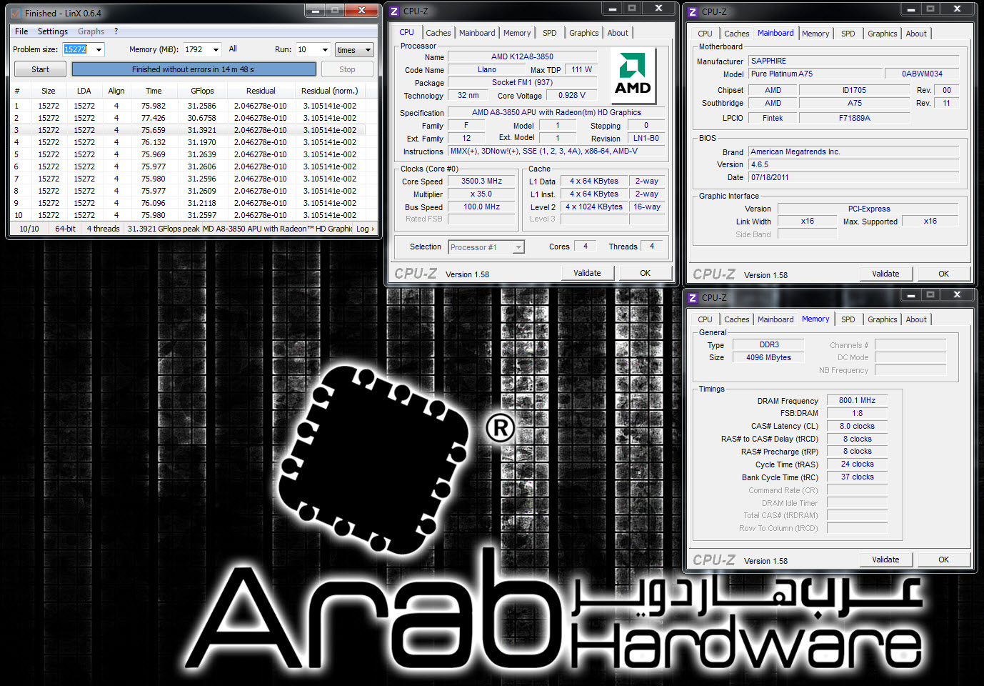 AMD A8-3850 Llano APU Review - Arabhardware