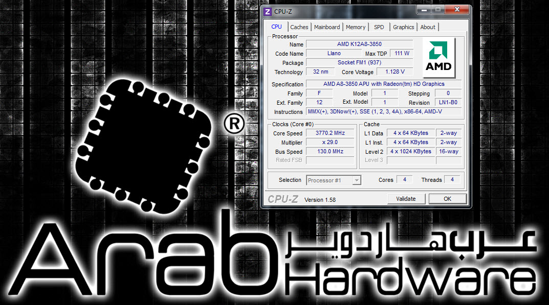 AMD A8-3850 Llano APU Review - Arabhardware