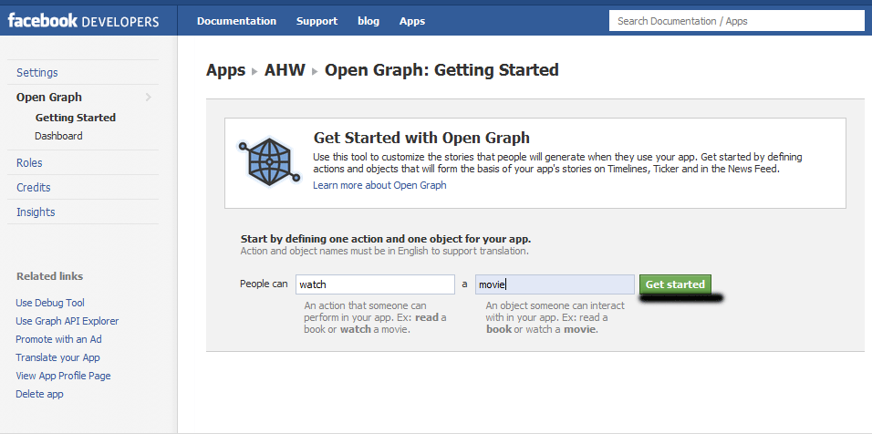 Facebook Develop Open Graph
