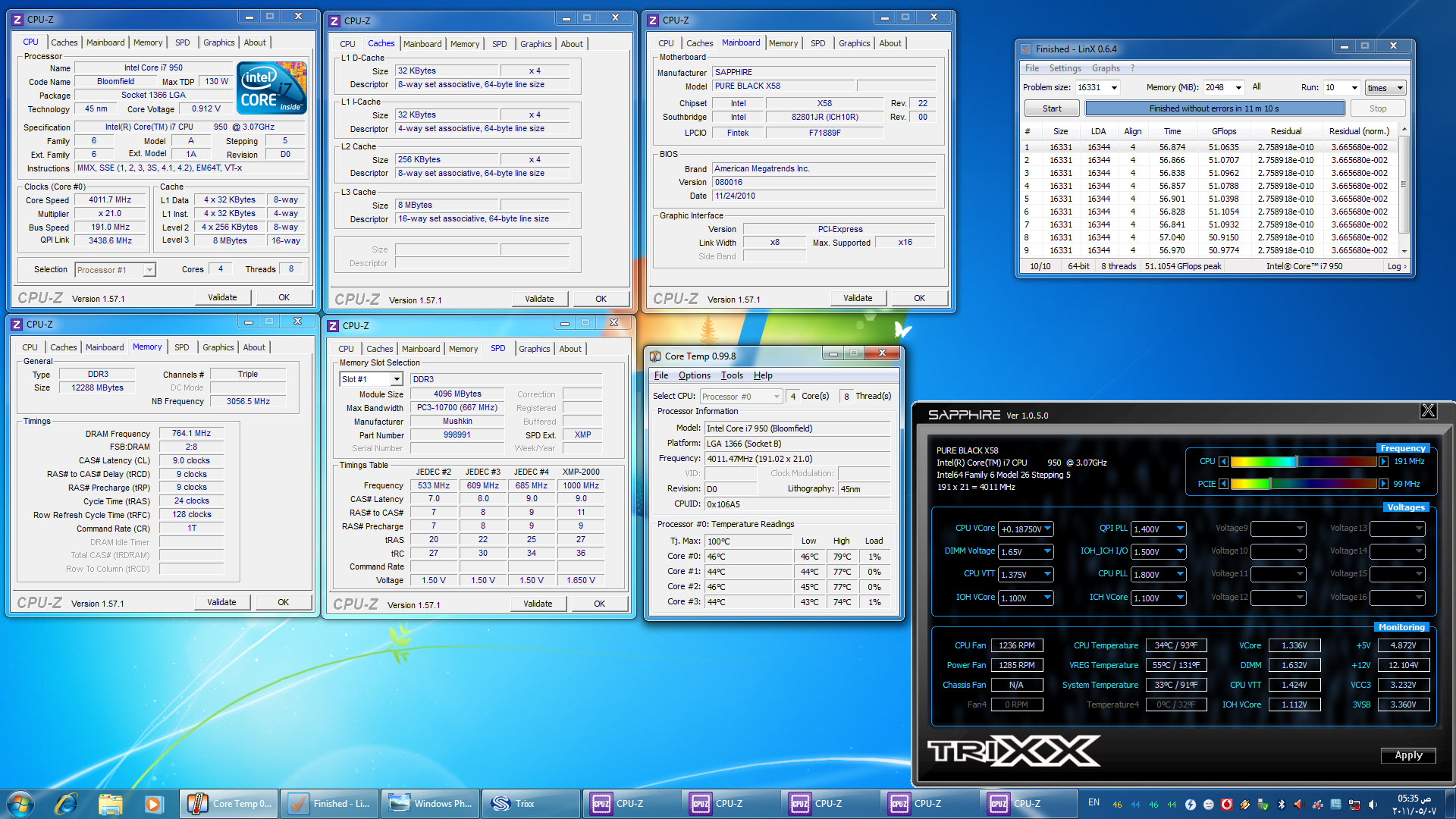 Sapphire Pure Black X58