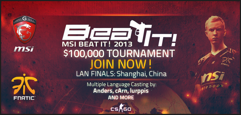 تفاصيل مسابقة Beat IT من MSI في الوطن العربي وصولاً الى النهائي في الصين! تفاصيل مسابقة Beat IT من MSI في الوطن العربي وصولاً الى النهائي في الصين!