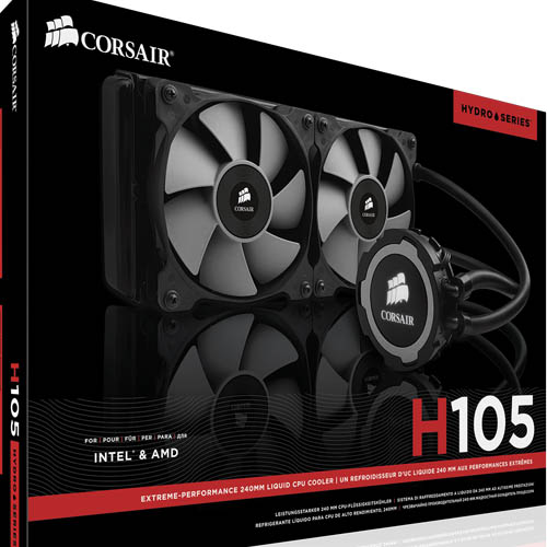 المشتت المائي H105 إضافة جديدة لسلسلة Hydro من العملاق Corsair المشتت المائي H105 إضافة جديدة لسلسلة Hydro من العملاق Corsair
