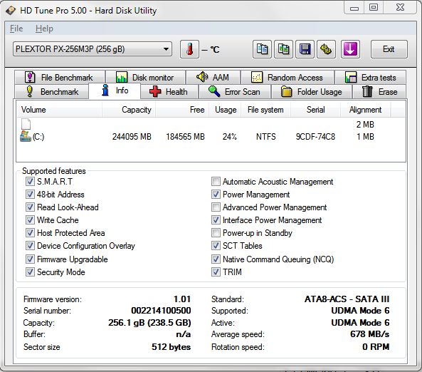 HDTune - Info