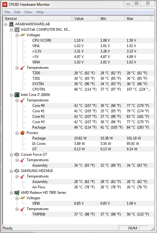 HWMonitor - OC