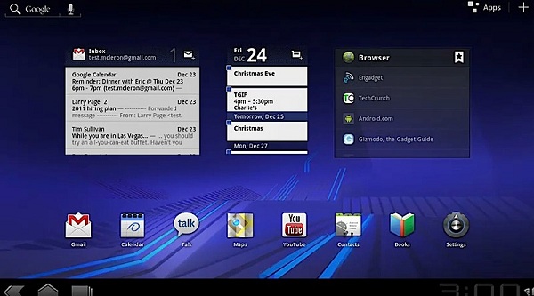 (CES 2011) فيديو يوضح أهم مزايا  Android 3.0 Honeycomb