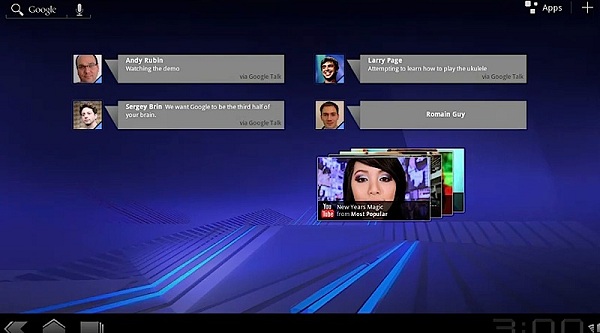 (CES 2011) فيديو يوضح أهم مزايا  Android 3.0 Honeycomb