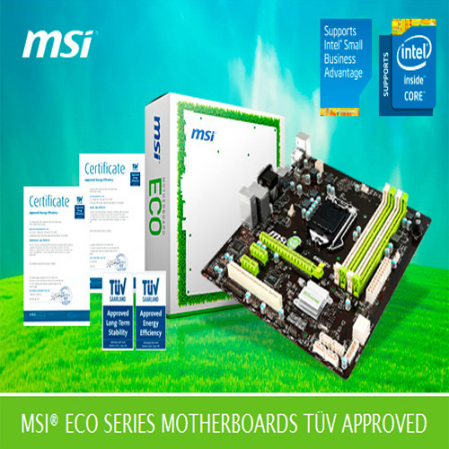 لوحات MSI من سلسلة ECO تنجح بالحصول على شهادة تصديق TÜV لوحات MSI من سلسلة ECO تنجح بالحصول على شهادة تصديق TÜV