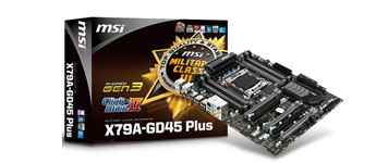 MSI تُصدر لوحتها الرئيسية الجديدة X79A-GD45 PLUS MSI تُصدر لوحتها الرئيسية الجديدة X79A-GD45 PLUS