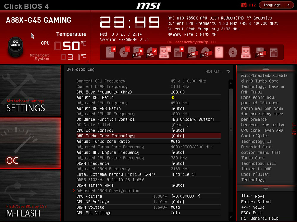 MSI Bios OC