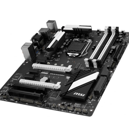 صورة للوحة الأم الجديده Z97 SLI Krait Edition من MSI باللون الأبيض والأسود صورة للوحة الأم الجديده Z97 SLI Krait Edition من MSI باللون الأبيض والأسود