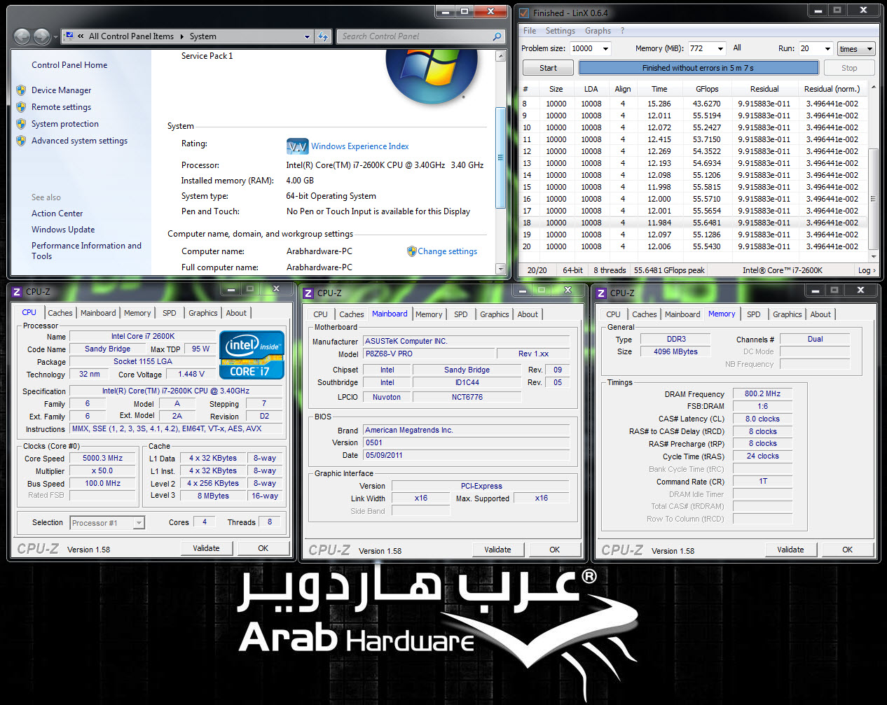 Asus P8Z68-V PRO - Arabahrdware