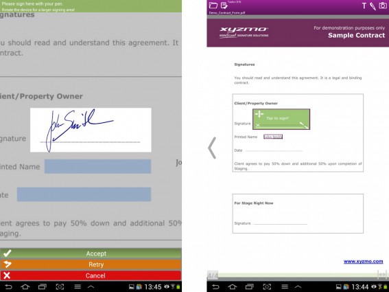 SIGnificant Signature Capture Samsung Galaxy Note