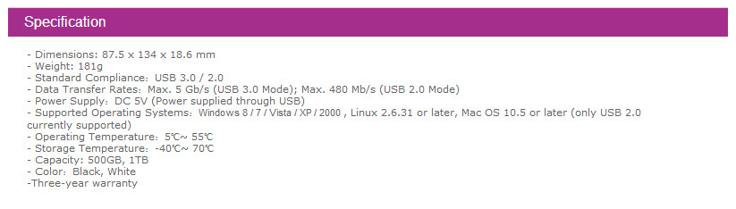 Specs