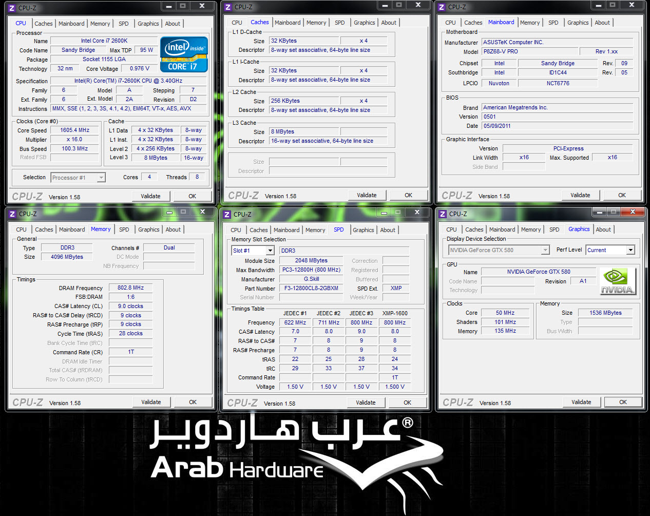 Asus P8Z68-V PRO - Arabahrdware