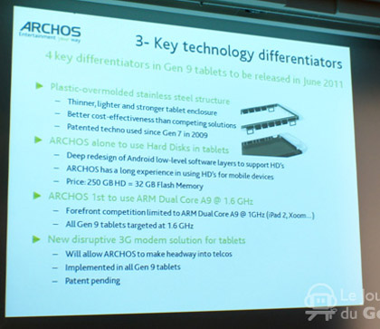 معلومات أولية عن جهاز Archos GEN 9 اللوحي