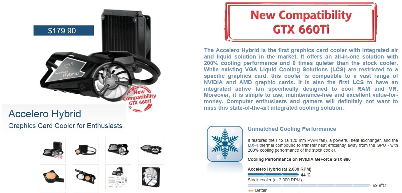 Arctic Cooling تقدم أربعة مشتتات متوافقة مع بطاقة Nvidia GTX 660Ti
