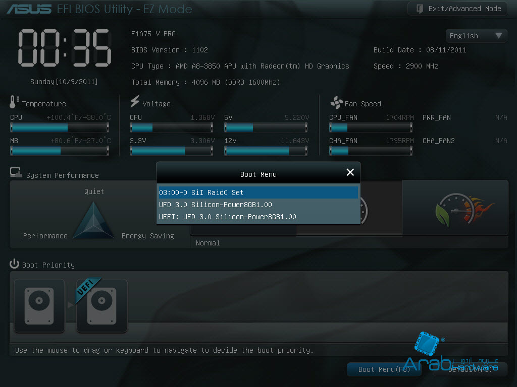 Asus F1A75-V PRO Motherboard Review - Arabhardware