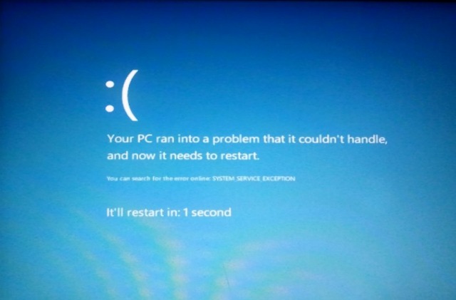 blue screen