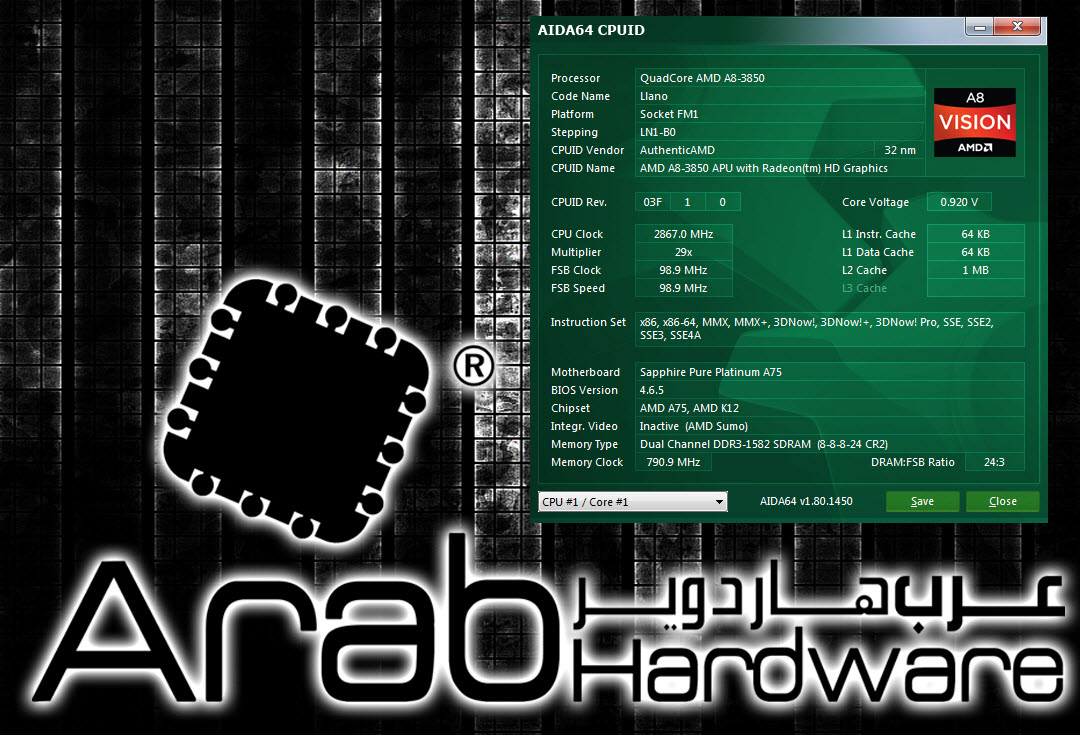 AMD A8-3850 Llano APU Review - Arabhardware
