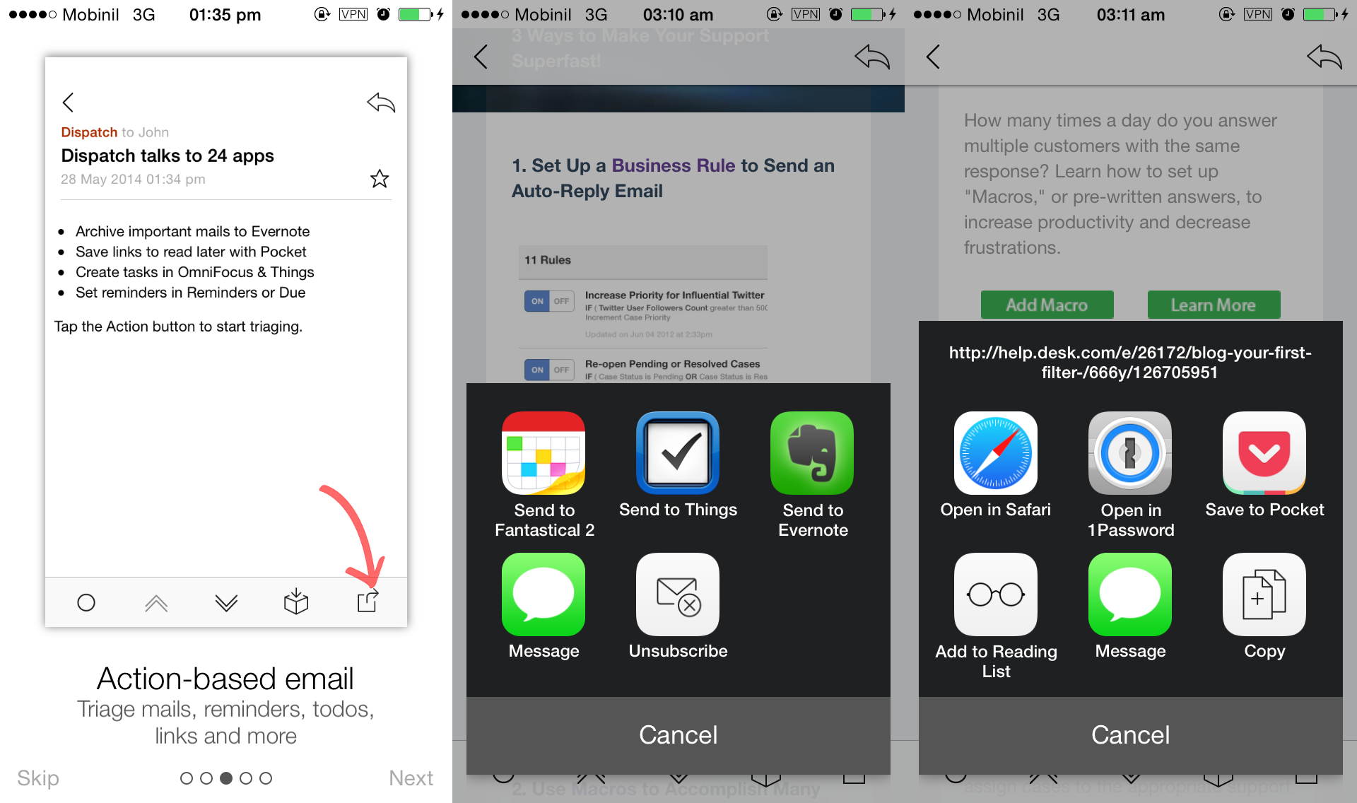 Dispatch Mail App Share