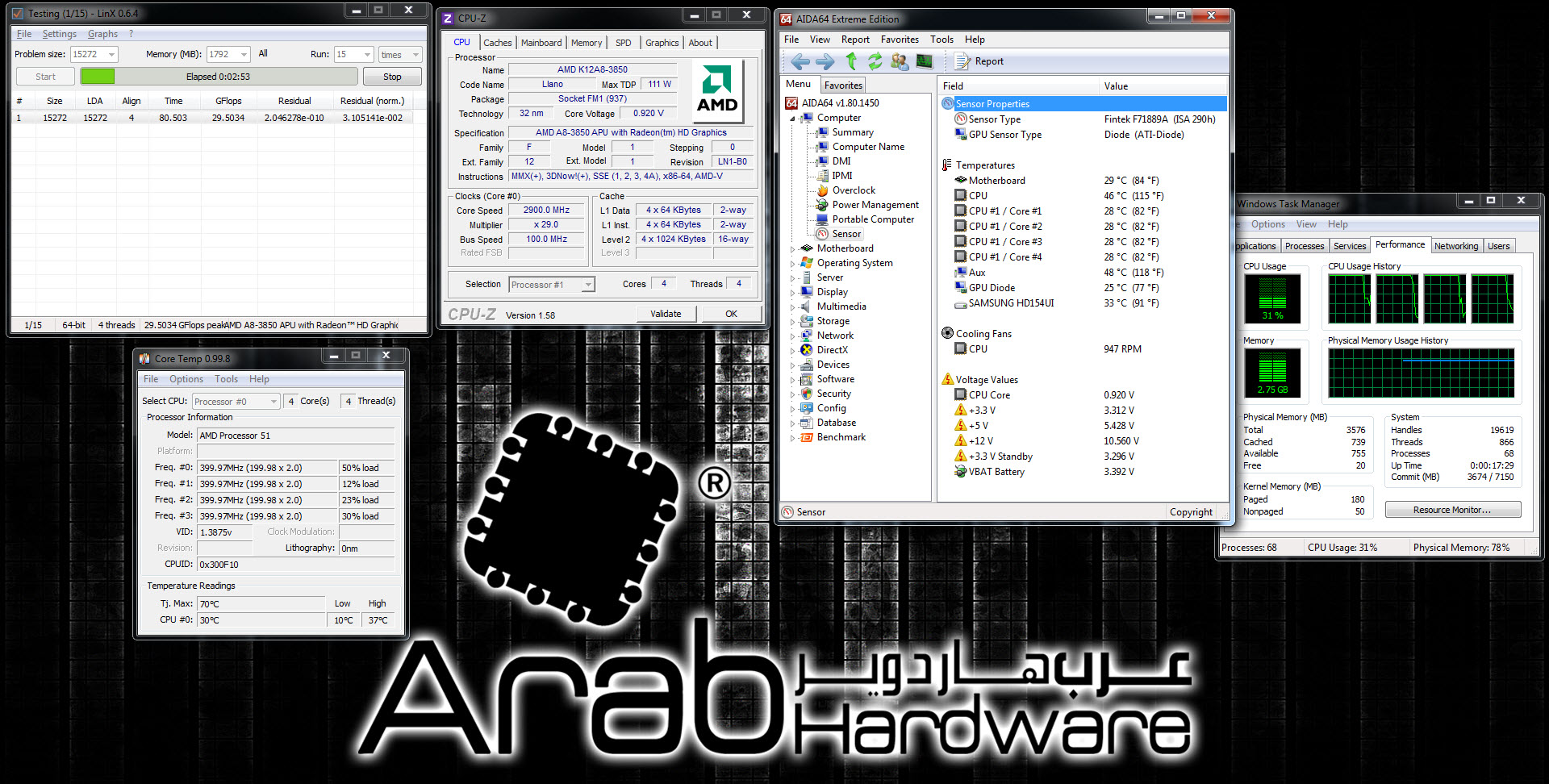 AMD A8-3850 Llano APU Review - Arabhardware