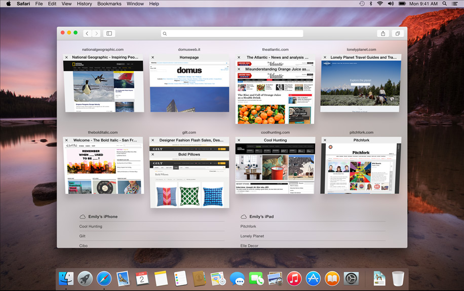 osx design view safari