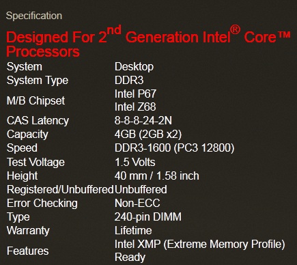 G.Skill RipHawsX 1600MHz DDR3 CL8 (2GBx2) Review - Arabhardware