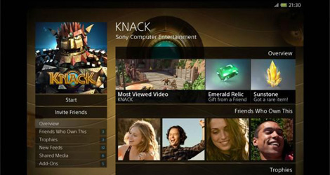 screenshots of playstation 4s user interface-logo