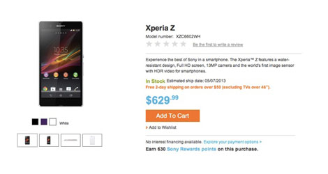sony xperia z goes on sale on the sony us store-logo