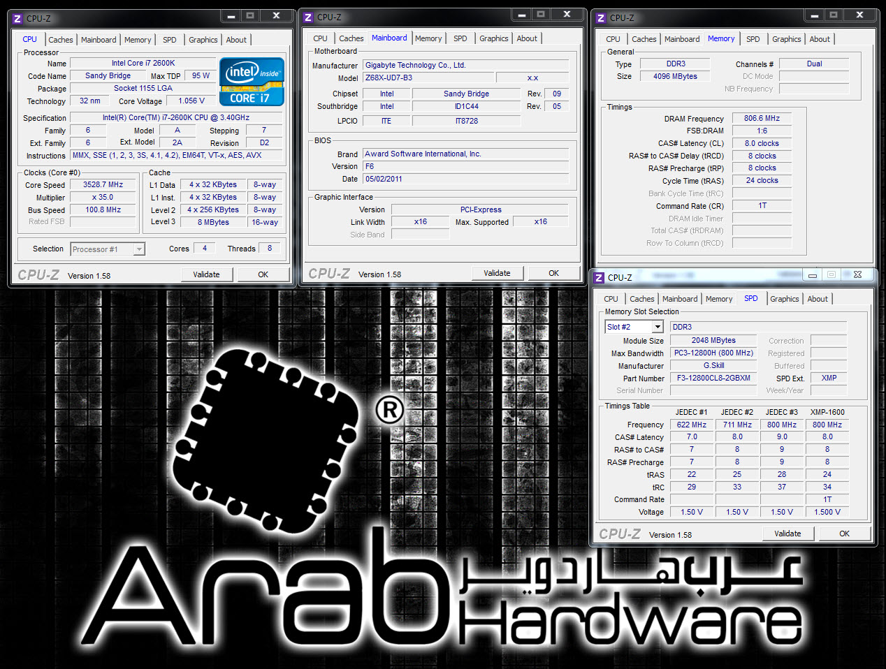 G.Skill RipHawsX 1600MHz DDR3 CL8 (2GBx2) Review - Arabhardware