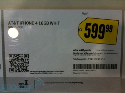 متجر Best Buy يطرح هاتف iPhone 4 الأبيض بسعر 600$