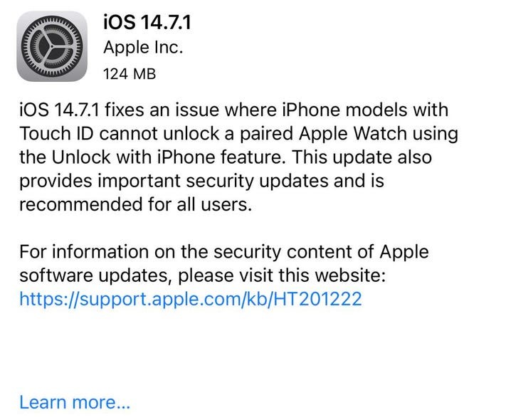 iOS 14.7.1