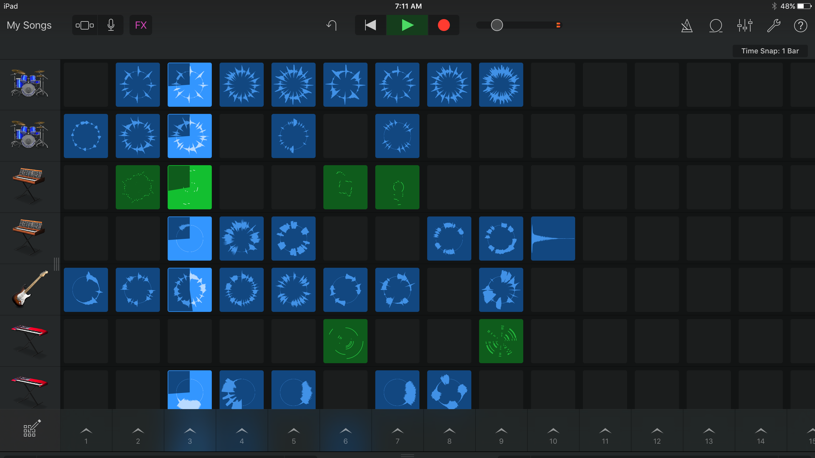 كيف تقوم بحفظ أي مقطع موسيقي تسجله على iPad Pro من Garageband؟