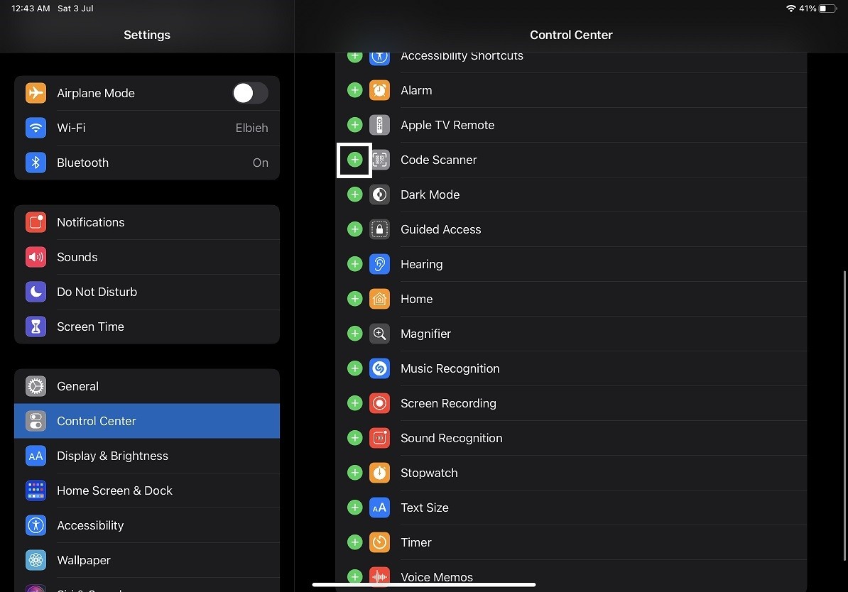 iPad Control Center Guide 2