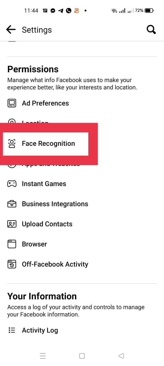 قُم باختيار face recognition