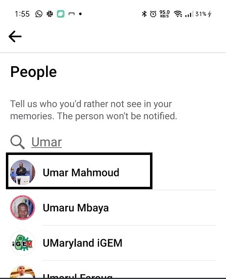 Facebook Memories Person Disable 1
