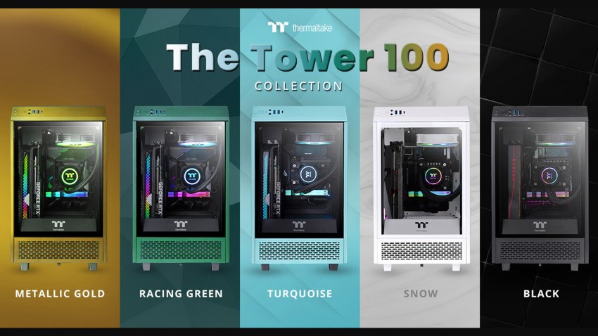 Thermaltake تدشن كيس Tower 100 وذاكرة TOUGHRAM RGB بألوان جديدة