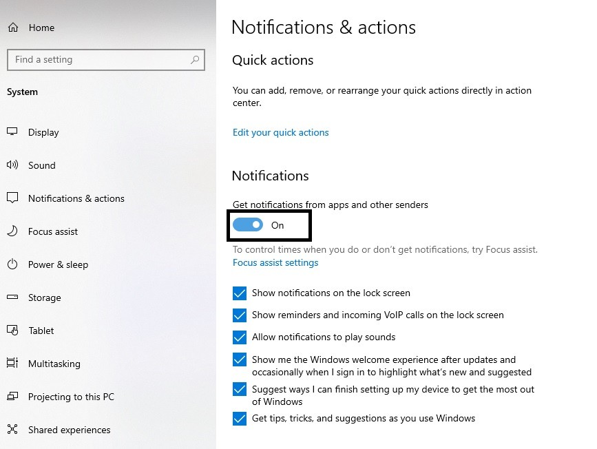 Windows Disable Notifications  1