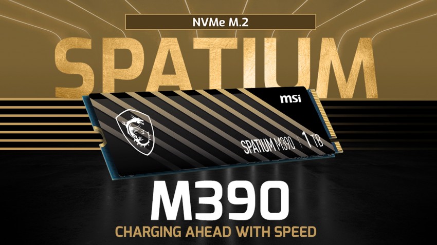 MSI تعلن عن قرص التخزين Spatium M390 M.2 NVMe SSD