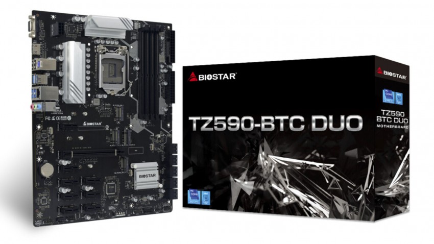 شركة Biostar تُعلن عن اللوحة الأم TZ590-BTC DUO المُخصصة للتعدين