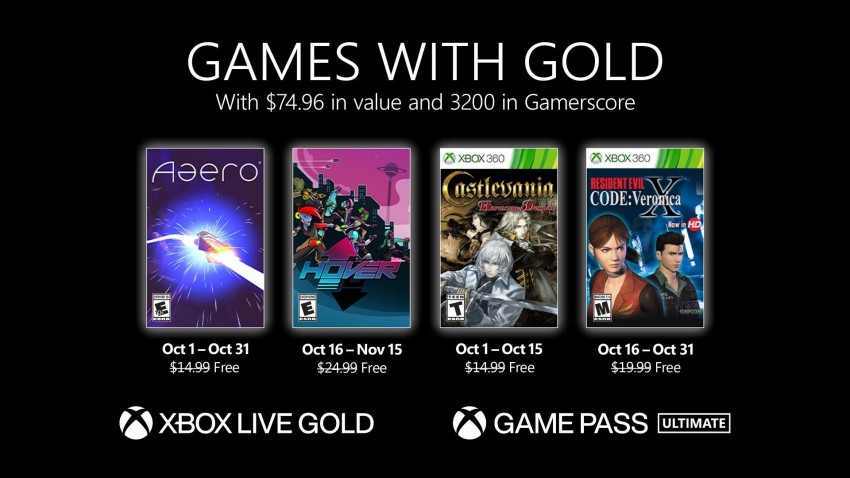 مايكروسوفت تزيل الستار عن ألعاب XBOX Gold لشهر أكتوبر 2021