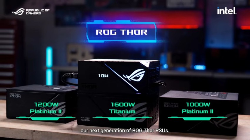 شركة ASUS تعلن عن مزود الطاقة ROG Thor بموصّل PCIe الجيل الخامس!